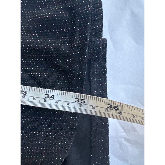 ModCloth Shimmer Metallic On Show Faux Wrap Dress Black Women's XS NWT - Picture 10 of 10